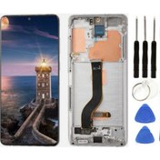 Resim Te Samsung Uyumlu S20 Plus G985 Uyumlu Çıtalı Lcd Ekran Beyaz +tamir Seti 