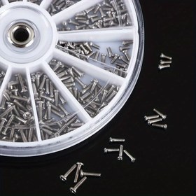 Resim 72-1200 adet küçük vidalar ve tornavida seti, paslanmaz çelik vidalar, elektronik aksesuar somunlar, saat camları için uygun, saat tamir aracı seti 