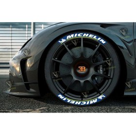 Resim bombtire Yeni Model Michelin Mavi Beyaz 2.5 Cm Lastik Yazısı Motor&Araçlar için 4 Adet 