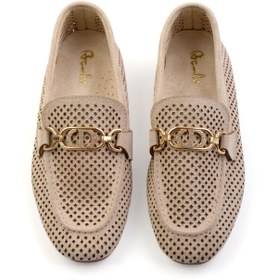 Resim Bambi Bej Kadın Loafer Ayakkabı K01688010902 
