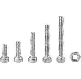 Resim Tenfowee M2.5 304 Paslanmaz Çelik Hexagonal Kafa Somun Ve Cıvata Seti, 210 Adet, Endüstriyel Ve Konstrüksiyon Fiksasyonu İçin Dayanıklı Ve Korozyon Direnci 