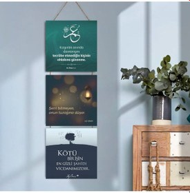 Resim Ahşap Katlanabilir 3lü Tablo - Tbl0066 