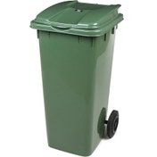 Resim Bora Plastik Çöp Kovası 120LT- Yeşil/Siyah 
