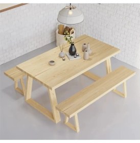 Resim Timber's Team MAREL-Ahşap Doğal Kütük Yemek / Toplantı / Çalışma Masası 