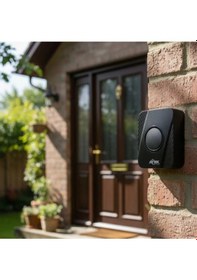 Resim Siyah Kablosuz Su Geçirmez Kapı Zili Diğer 