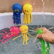Resim Splashing Octopus Silikon Su Oyuncağı - Canlı Yeşil ve Mavi, Su Jetleri ile Eğlenceli Tasarım, Havuz ve Küvet Eğlencesi için İdeal, Rastgele Renkli Gider, Küvet Oyuncağı | Eğlenceli Tasarım | Silikon Yapı, Ahtapot Banyo Oyuncağı 
