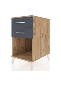 Resim Kronos Komodin 2 Çekmeceli 44x59x80 Çam-antrasit Çam 