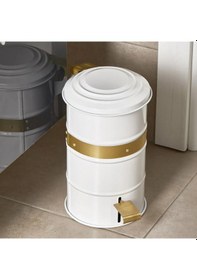 Resim The Mia Galvin Çöp Kovası Banyo Beyaz 5 Lt Gln0049 Çok Renkli 