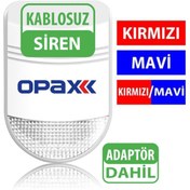 Resim OPAX BGR-09 KABLOSUZ HARİCİ SİREN \u002FMESAFE ARTIRICI \u002FREPEATER ADAPTÖR DAHİL 