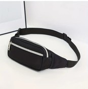 Resim Willowhaven Siyah Düz Renk Bel Çantası, Spor Yürüyüş Koşu Bisiklet Seyahatte Hafif Omuz Çantası Siyah 