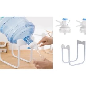 Resim Dekofon Damacana Musluk Başlığı ve Metal Ayak Stand Seti 