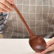 Resim 1 Adet Büyük Servis Kaşığı - Ekstra Uzun Saplı, Yemek Pişirme, Çorba, Pirinç ve Tatlılar İçin - Şık Masa Dekoru - Sağlam Mutfak Aleti - Geri Dönüştürülmüş Ahşap - Ev, Restoran, Otel için İdeal - Kolay Temizlenir & Bakım Gerektirmez, Minimalist Tasarım, Pürüzsüz Yüzey, Sofra Koleksiyoncuları 