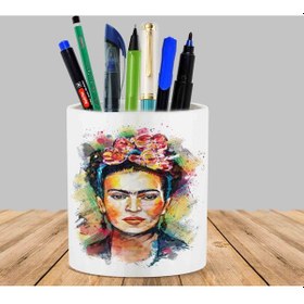 Resim Kahlo Renksel Kaktüs Sukulent Saksı Kalemlik 