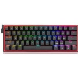 Resim Redragon K617 Siyah RGB %60 TKL Red Switch Kablolu Mekanik Oyuncu Klavyesi Outlet 