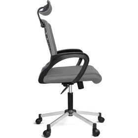 Resim Türksit Karizma File Müdür Koltuk Krom Ayak Gri 