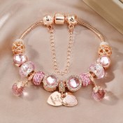 Resim 1 adet Zarif 19cm Gül Petek Kalp Kolye Seti - Çift Katmanlı Parlayan Taşlarla, Yılan Zinciri ve Polimer Çamur Boncuklarla - Anneler Günü, Doğum Günleri, Sevgililer Günü, Noel ve Yıldönümleri için Mükemmel Hediye, Sevgililer Günü Hediyesi|Zarif Gül Tasarımı|Dayanıklı Bilezik, Gül Altın Takı 