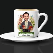 Resim Erkek Biyoloji Öğretmeni Karikatürlü Kahve Fincanı 