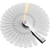 Resim 32 Bıçaklı Alaşım Menzil Bulucu Ölçüm Aleti - 0.04-0.88mm Hassas Ölçüm Aracı, Çift Ölçek (Inç/Metrik) Mühendislik, DIY ve Profesyonel Kullanım için, Dayanıklı Metal Yapı ile Doğru Boşluk Ölçümü, Şık Metalik Kaplama, Yüksek Hassasiyetli Ölçüm 