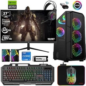 Resim Xsr670 i5 11400F 16GB Ram 1TB M.2 NVMe SSD 12GB RTX3060 27Curved 180Hz Oyun Bilgisayarı 