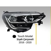 Resim RENAULT MEGANE IV 2017- FAR TOUCH MODEL SİYAH ÇERÇEVELİ MANUEL SAĞ VALEO 046921 