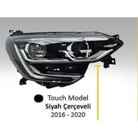 Resim RENAULT MEGANE IV 2017- FAR TOUCH MODEL SİYAH ÇERÇEVELİ MANUEL SAĞ VALEO 046921 