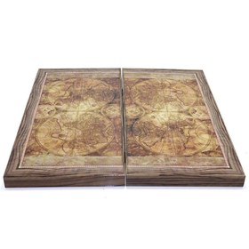 Resim Cartographia Özel Tasarım Haritalı Tavla 