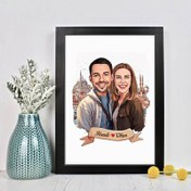 Resim Eminönü ve Aşkımız Karikatürlü Çerçeve 