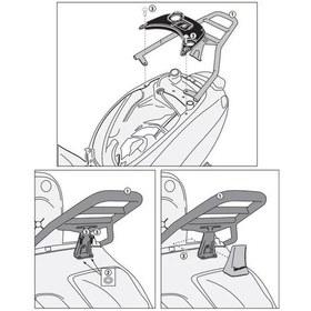 Resim Gıvı Sr5608cr Pıaggıo Vespa Prımavera 50-125 14-25 - Sprınt 50-125 14-15 Arka Çanta Taşıyıcı Tek Renk 