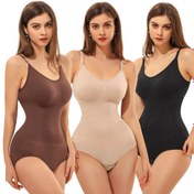 Resim Kadınlar İçin Zayıflatıcı Bel Eğitici Bodysuit - Gelişmiş Fitness & Stil İçin Tam Vücut Şekillendirici, Naylon Karışımı, Sadece Elde Yıkama 