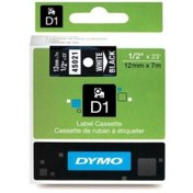 Resim Dymo D1 Şerit Standart 12 Mmx7 Mt Siyah Üzerine Beyaz 45021 