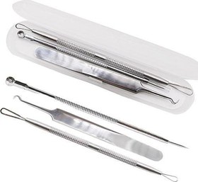 Resim Paslanmaz Çelik Siyah Nokta Sivilce ve Akne Temizleyici Set 3'lü Kit (4401) 