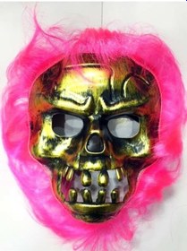Resim Cadılar Bayramı Pembe Saçlı Maske 