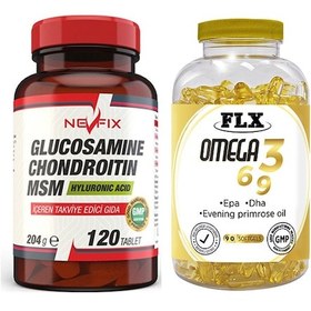 Resim Nevfix Glucosamine Msm 120 Tablet & Flx Omega 3-6-9 90 Tablet 