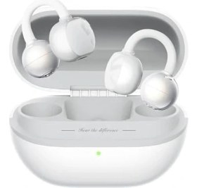 Resim Soundpeats Pop Clip Open-Ear Enc Ows Bluetooth 5.4 Kablosuz Kulaklık Beyaz 