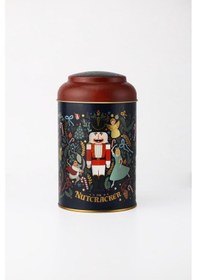Resim Fairytale Nutcracker Desenli Yuvarlak Metal Saklama Kabı, 10,5 X 15 Cm, 1,1 Lt Desenli 