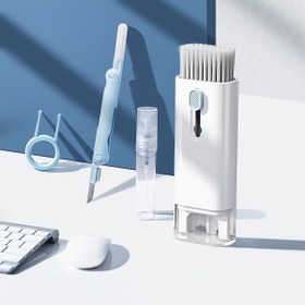 Resim Multifunctional Digital Temizlik Kiti Tek Ürün - Klavye/Notebook/Telefon/ Kulaklık Jack'i İçin Uygun Yumuşak Fırça + Sprey Temizleyici İçerir | Elektrik Kullanımı Yoktası, Ultra İnce Mikrofiber Toz Temizleme 