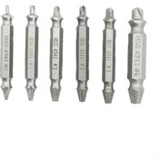 Resim Folinda 6 Parça Gümüş Hızlı Çelik Somun Çıkarıcı Seti - Kırık Somun, Vida Ve Boru Çıkarma Aracı 2-12mm 