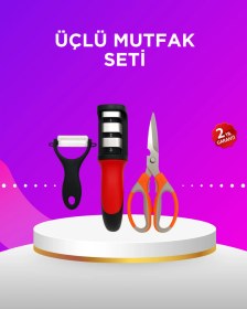 Resim Çok Amaçlı Mutfak Makas Seti Paslanmaz Çelik Ve Ergonomik Tasarım Çok Renkli 