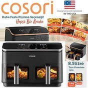 Resim COSORI 8 IN 1 8.5 LT CIFT BOLGELI AIR FRYER ?CAF-R901-AEU 