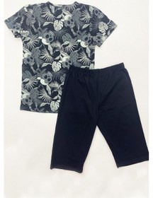 Resim Hçm Erkek Çocuk Kaprili Pijama Takımı Pamuk Baskılı A11 Siyah 