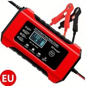 Resim Xuweiwei Araba Akü Şarj Cihazı Akıllı Darbe Hızlı Şarj Lcd Ekran Kırmızı Araba Kamyon Motosiklet Bakımı Ab Takı 