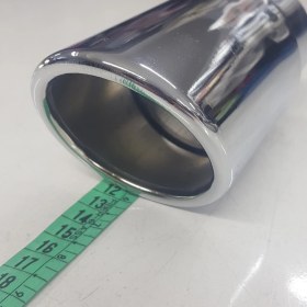 Resim Önü Kesik Egzoz Ucu, 60 mm nikelaj sessiz 
