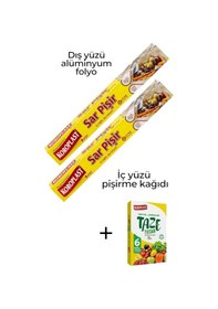 Resim Koroplast Sar Pişir Fırın Pişirme Kağıdı Dışı Alüminyum Folyo 12'li X 2 Adet 