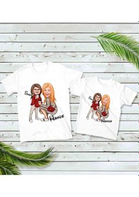 Resim Bk Gift 2li Kişiye Özel Anne-kız Karikatürlü Kombin Tişört Seti-4, Anneye Hediye, Anneler Günü Hediyeleri Kobitmeyencom30568 Bk Gift 