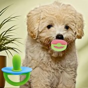 Resim Küçük ırklar için dayanıklı silikon köpek çiğneme oyuncağı - Etkileşimli yavru diş çıkarma çubuğu, ısırmaya karşı koruma, yavru diş sağlığı ve sıkıntı giderme, yumuşak elastik diş etleri masajı 