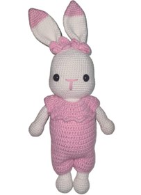 Resim Wanderlust Sevimli Oyun Arkadaşı Tavşan %100 Doğal Organik El Yapımı Amigurumi Bebek 25cm 1adet 