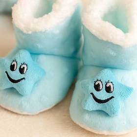 Resim Puppis Baby Erkek Bebek Sevimli Yıldız Panduf, Kaydırmaz Taban, Terletmeyen, Organik Ilkadım 