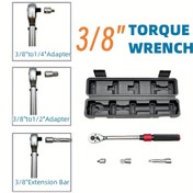 Resim 3/8 İnç Sürücü Çift Yönlü 72 Dişli Tork Anahtarı Seti, Ayarlanabilir Çelik Manuel Anahtar Bisikletler, Motosikletler, Arabalar, Patlama Plugları için, Kutusu ile 
