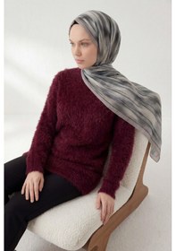 Resim Silk Home Su Yolu Desen Gri 75x195 Soft Şal Çok Renkli 