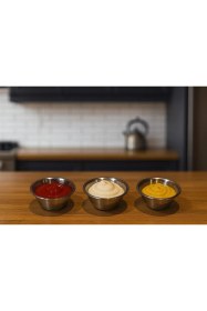 Resim 10'lu Paslanmaz Kahvaltılık ve Sosluk Seti - Çok Amaçlı, Şık ve Dayanıklı 